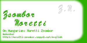 zsombor moretti business card